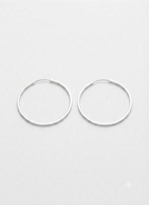 Argola Redonda 3,5 cm em Prata 925 – Brinco Feminino Clássico, Elegante e Atemporal