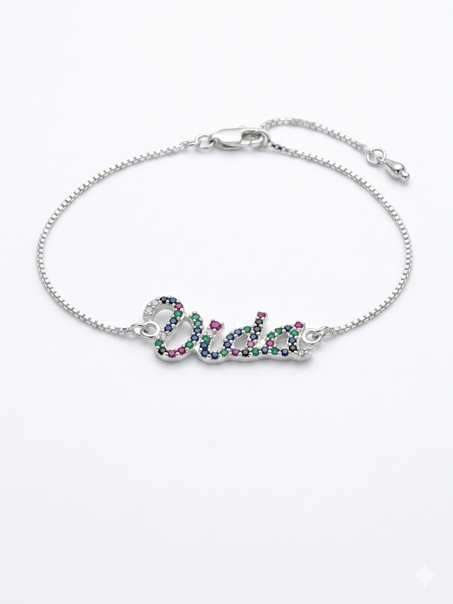 Pulseira Vida Color em Prata 925 com Zircônias Coloridas – Delicada, Elegante, Moderna e Cheia de Significado