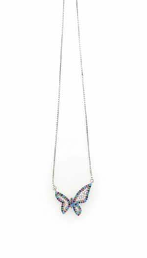 CORDÃO BORBOLETA PEDRAS LUX