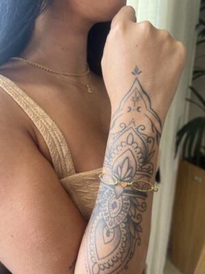 PULSEIRA OVAL CORAÇÃO GOLD