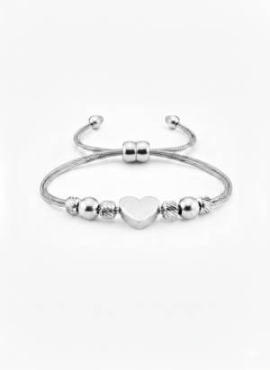PULSEIRA CORAÇÃO FECHO SHAMBALA AÇO