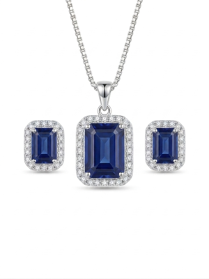 CONJUNTO PEDRA AZUL SEMIJÓIAS