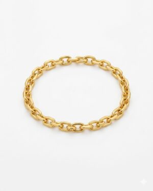 PULSEIRA CADEADO GROSSA GOLD