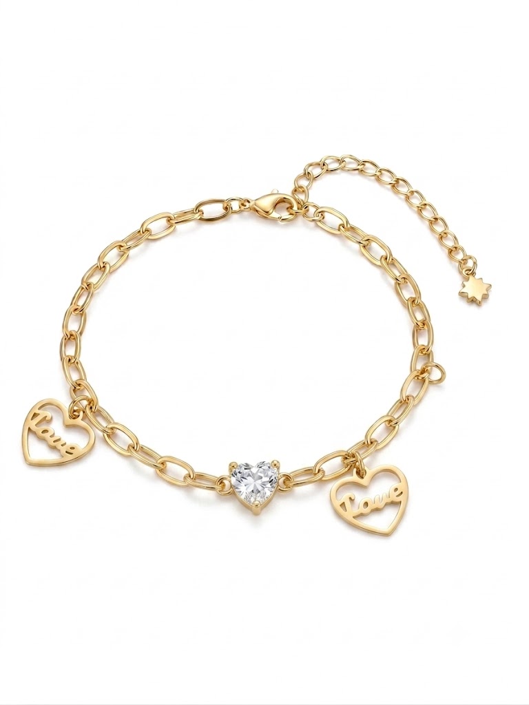 PULSEIRA CORAÇÃO LOVE GOLD