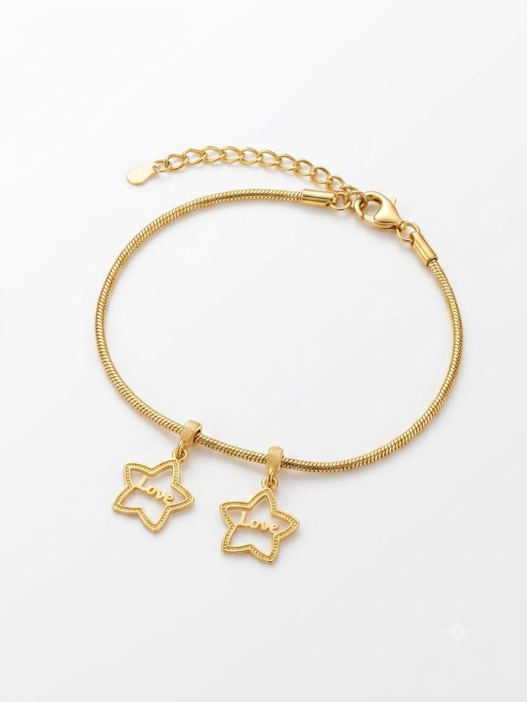 PULSEIRA ESTRELAS LOVE GOLD
