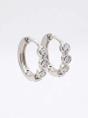 ARGOLA COM PEDRAS EM PRATA 925