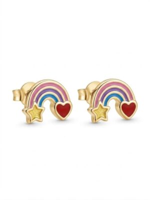 BRINCO ARCO IRIS TARRAXA BABY BANHADO A OURO